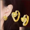 Stud Diamond Earring Heart Ear Buckle Peach Hearted Vermicite Simplicity Simple Earrings Drop Delivery Jewelry Dhvz9