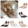 2023 Eleganckie buty ślubne buty do sukni ślubnej Aurelie Pumps Lady Sandals Pearls Pasp Luksusowe marki Wskazane palce wysokie obcasy spacery z pudełkiem EU35-42