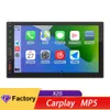 Carplay 2 Din Car Video FM Radio Bluetooth Android-Auto Handsfree 7" Touch Screen MP5 Player Dual USB Audio System Head Unit X2S