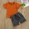 Clothing Sets Pcs Summer Casual Little Boys Outfits Suit Toddlers Round Collar Short Sleeve Pocket TopCamouflage Printing Shorts Clothes Set