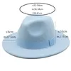 Wide Brim Hats Bucket for Women Fedora 's Men Classic Panama Formal Dress Church Wedding Decorate Winter Sombreros De Mujer 230214