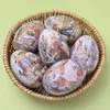 Haube Ny Easter Decoration Party Supplies Easter Tinplate Egg Colorful Rabbit Iron Egg Candy Eggshell