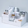 Boîtes de rangement organisateur de maquillage pour cosmétiques grande boîte de bureau en plastique bijoux vernis à ongles conteneur à la maison