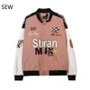 Herrjackor American Vintage Racing Suit High Street Ins Style Letter broderad baseball 230213