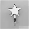 Clip-on skruv tillbaka geometriska ￶rh￤ngen f￶r kvinnor vackert Sier Plated Copper Triangle Love Crown Star Simple Earring Ear Clip Drop DHSBP