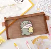 Stylo créatif ins clair, pochette à crayons de grande capacité pour étudiant, trousse à crayons de dessin animé mignon, vente en gros