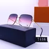 2023 Herren-Designer-Sonnenbrille für Frauen Luxus-Sonnenbrille Mode Große Vollrahmen-Quadrat-Antriebsbrille Strandbrille Brief mit Box