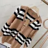 Stripe Scardigan Designers Women Sweaters Unisex Knitted Sweater Wholesale Fashions Sweater Coats Tops Quality S-XL