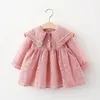 Girl Dresses Long Sleeve Baby Dress Lace Princess Fashion Infant Party Birthday Big Turn-down Collar Outfits Little Girls