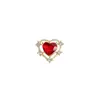 Nagelkonstdekorationer 10st 11,5x10mm hjärtformad designer charm för legeringstillbehör Aurora ädelstenar smycken flerfärgade strass