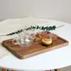 Platten Quadrat/Rechteck/Oval Vollholz Küche Schneidebrett Massivholz Obst Brot Steak Tabletts Teller Hacken