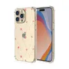 Étui transparent avec imprimé floral pour iPhone 15 Pro Max 14 Plus 13 12 11, coque de téléphone antichoc avec coque mince pare-chocs