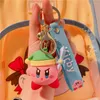 Dessin animé jouets Star Kirby Anime Figures porte-clés Kawaii rose Kirby modèle pendentif mignon enfants sac porte-clés cadeau d'anniversaire pour les enfants