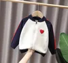spring kids designer clothes girl boy Sweaters Cardigan tiger heart knitwear zipper Jumper children coat