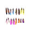 Dangle Chandelier Drop Earrings For Women Lovely Feather Mtiple Delivery Jewelry Dhcqt