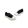 Kvinnor runda huvudskalskor plattform indragningar andningsbara designer gummi sneaker vit blommig mocka sammet sko canvas klassisk tr￤nare med l￥da storlek35-40