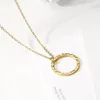 Choker JUJIE Necklace Chain Stainless Steel Dainty Round Pendant Women 2023 Wedding Jewelry Friend Gift Wholesale/Drop