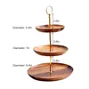 Plates Wood Fruit Dish Space Saving 1PC Multipurpose Pastry Tray Large Capacity Birthday Cake Wedding Party Stand