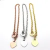 Heart Necklaces Bracelets Designer for Women Silver Chain Luxury Classic Heart Set 18K Gold Party Gift Wholesale and Retail 316L Stainless Steel Jewelry