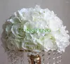 Decorative Flowers Wedding Road Lead Artificial Rose Hydrangea Flower Ball Table Centerpiece 30cm Ivory 10pcs/lot TONGFENG