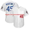 2015 Зал славы Vintage 45 Бейсбольные майки Pedro Martinez Hof Blue White Montreal Red New Expos York Mens Mens сетчатые рубашки
