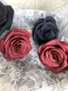 Fleurs décoratives 10 pièces tête de Rose artificielle noire soie de haute qualité en vrac faux pour la décoration de la maison de mariage