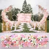 Decorative Flowers Artificial Wall Wedding Background Lawn/pillar 1M Arched Flower Road Lead Home Market Decoration 8 Colors