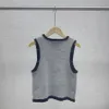 Luksusowe litery Kobiety T Shirt Dzianinowa kamizelka bez rękawów Topy Sexy Casual Grey Tanks