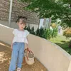 LZH Summer Clothing for Kids Sets детская одежда Новая джинсы с коротки