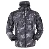 Мужские куртки военная водонепроницаемая куртка на открытом воздухе мягкая раковина флисовая женская ветропроницаемая воздухопроницаемая тепловая капюшона 230214