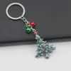 Key Rings Christmas Tree Santa Claus Snowflake Elk Turquoise Key Ring Bag Car Pendant Women Key Chain fashion jewelry New Year M