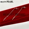 Impostazioni di orecchini a goccia di perle di Hopearl Pearl 925 Orecchini a catena in argento sterling Blanchi 3 coppie225Y2119774