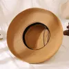 Wide Brim Hats 2019 여성을위한 새로운 검은 태양 모자 버킷 모자 여름 밀짚 모자 평평한 여성 패션 비치 모자 파나마 모자 chapeu feminino r230214