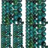 Pierre 8Mm Chrysocolle Naturel Perles Rondes En Vrac 15 Brins 4 6 8 10 12 14Mm Choisissez La Taille Pour La Fabrication De Bijoux Drop Delivery Dhgarden Dhrkg