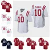 NCAA College Ole Miss Rebels 10 John Rhys Plumlee Jersey Fútbol 18 Achie Manning 10 Taamu 20 Shea Patterson Laquon Treadwell Rojo Blanco