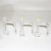 Banger de dedo de quartzo com borda chanfrada com bolas de pérolas brilhantes luminosas para bongos de água de vidro Dab Rigs