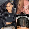 Hair band 13x4 HD Transparent Lace Front Human s Body Wave for Woman 1034Inch On Sale Clearance 230214