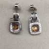 95% Off Earrings Luxury Women designer fashion designers Elegant Inlaid Morganite Cystal Zircon Dangler Earring High Quality Jewelry Banquet Birthday Gift