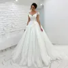 Abiti da festa Principessa Matrimonio Off spalla 3D Applique in pizzo Donna senza maniche Boho Abiti da sposa Vestido De Novia Personalizzato 2023 230213