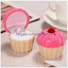 Jewelry Boxes Cute Cake Cup Shape Veet Ring Box Earring Pendant Locket Necklace Case For Valentines Day Gift Organizer 213 D Dhtpa