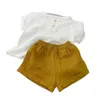 LZH Детская одежда наборы детской шорты с коротким рукавом детские костюмы для девочек костюм Год для мальчиков наряд