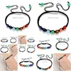 Perline Fai da te 7 Colorf Perline di pietra naturale Bracciale Chakra di cristallo per le donne Braccialetti di corda intrecciata Reiki Gioielli spirituali Yoga Dhgarden Dhl9V