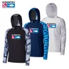 T-shirty na świeżym powietrzu Koofin Koszulka z kapturem z kapturem z kapturem z kapturem UV UV Hooded Płaszcz przeciwsłoneczny Oddychany Anti Szybki suchy rybołówstwo Camisa de pesca J230214