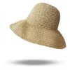 Sombreros de ala ancha Nueva chica Sombrero para el sol de rafia Sombreros de verano flexibles de ala ancha para mujer Playa Panamá Sombrero de paja con cúpula Sombrero de sombra para mujer R230214
