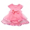 Girl Dresses Toddler Summer Outfits Born Baby Clothes Cute Bow Birthday Tutu Princess Dress Infant Romper