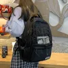 허리 가방 Hocodo Backpack for Women Soicle Color Unisex Multi Pocket Laptop School Bag Teenagers Girls 230213