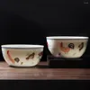 Kopjes schotels kleur kip kom cup thee jingdezhen single keramische handgemaakte schade chenghua antiek spelen kungfu set