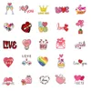 50pcs Sevgililer Günü Sticker Pink Love Graffiti Çocuk Oyuncak Kaykay Araba Motosiklet Bisiklet Sticker Çıkartmaları Toptan