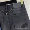 Damen Jeans Designer Kleine Duftkette Leder Marke Dekorative Hohe Taille Koreanische Bleistifthose Herbst 6PX9