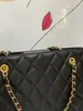 Classic CC Bag Luxury Designer Women's Shopping Fashion Handbag One Shoulder Messenger Chain Purse Caviar Stor kapacitet